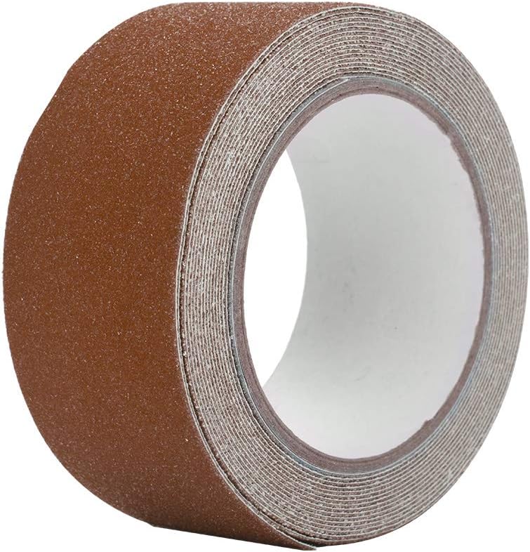 Ruban antidérapant auto-adhésif pour escaliers et sols, 5 cm x 5 m, marron