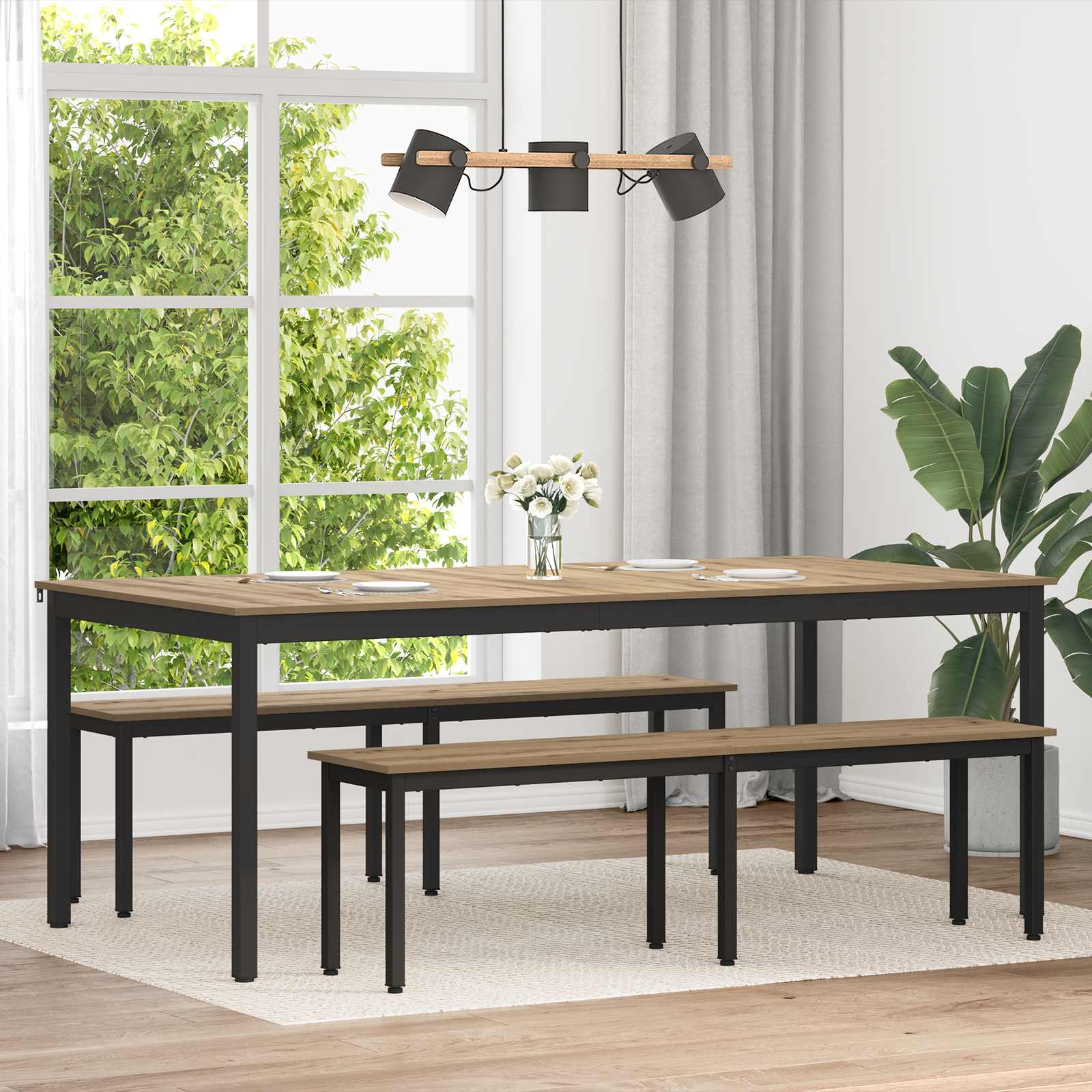 Dining Tables 200 X 100 X 75 Cm Engineered Wood Rectangular Vidaxl