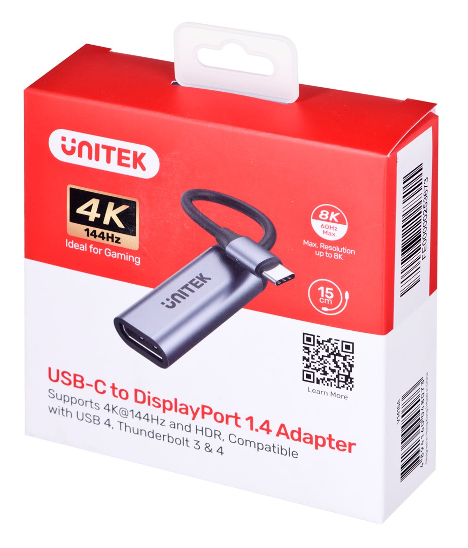 Grau Unitek Adapter Usb-C - Displayport 1.4 8K 60Hz - Bild 5