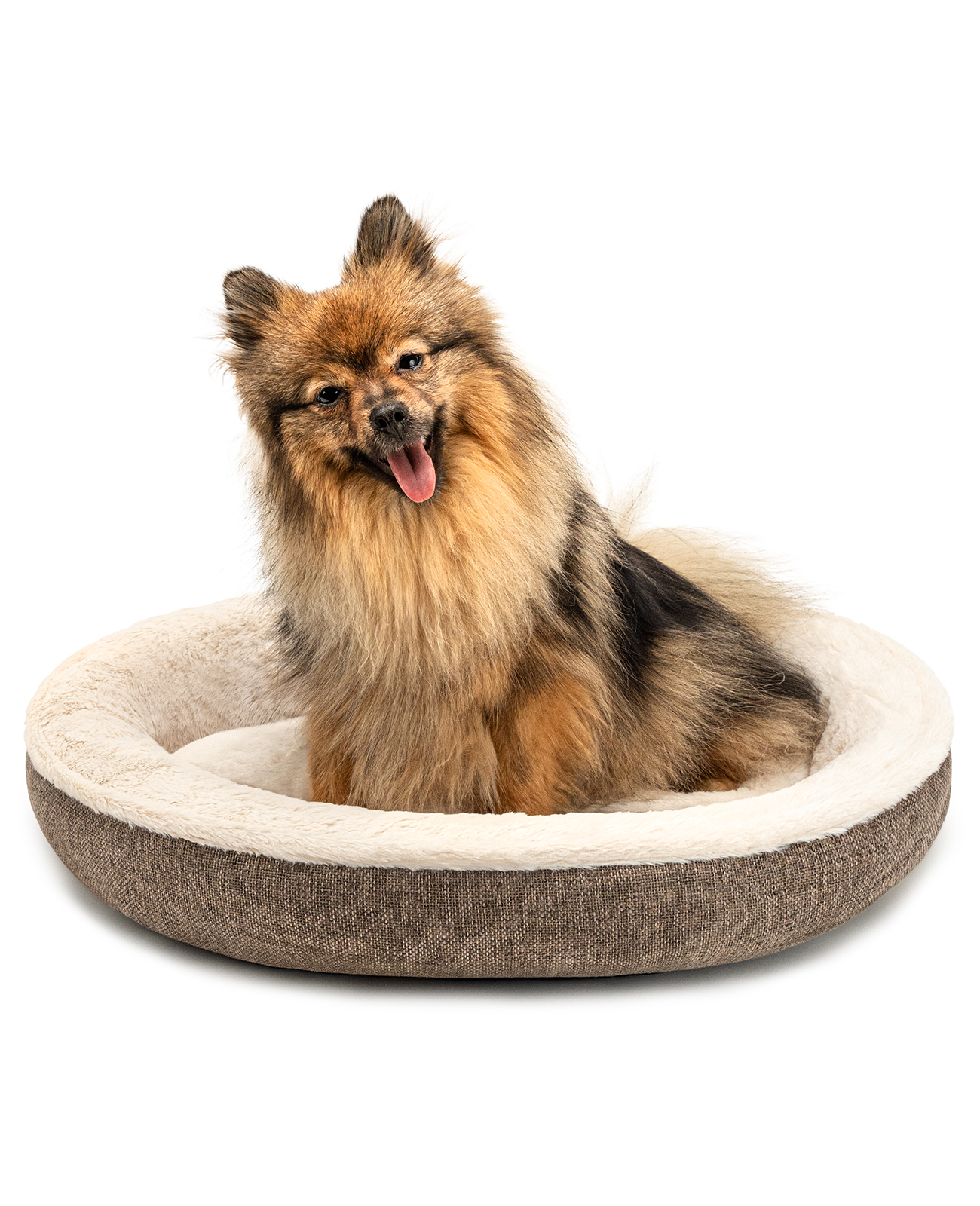 Lionto Rundes Hundebett braun S - Bild 3