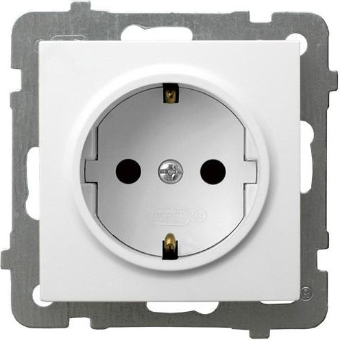 AS Einzelsteckdose mit/u Schuko weiß GP-1GS/m/00 - Bild 2