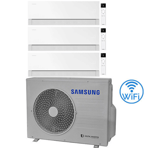 Climatizzatore Condizionatore Samsung Windfree Première Essential White Wifi Trial Split R32 Inverter 7000 + 7000 + 12000 Btu Con U.e. Aj052txj3kg/eu Classe A+++/a++ Novitá 2026
