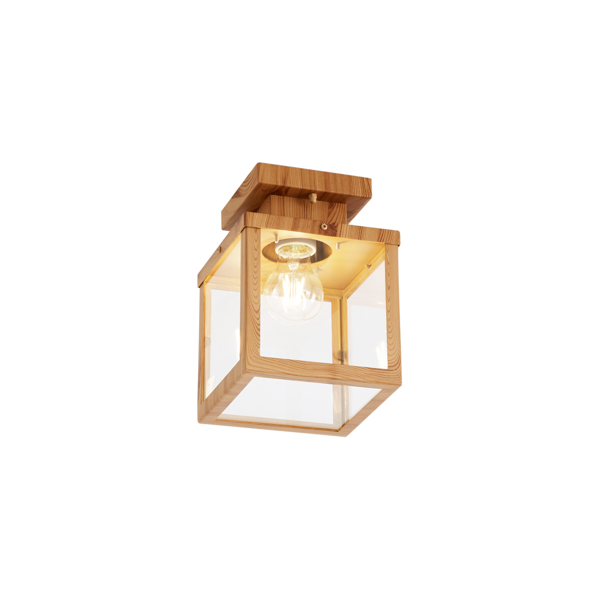 Rotterdam - Plafonnier - 1 Lumière - L 16 Cm - Naturel - Rustique - Éclairage Extérieur - Qazqa