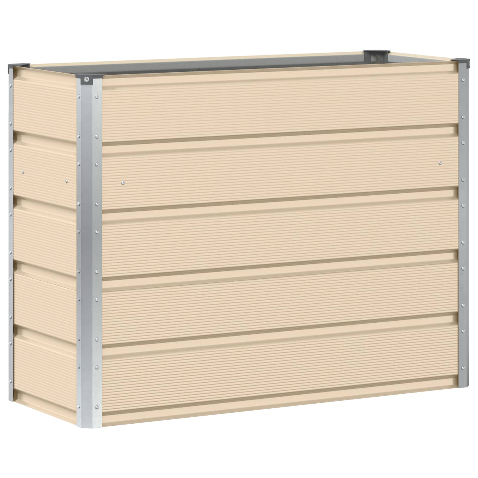 Planter Ivory 100 X 40 X 75 Cm Steel Vidaxl