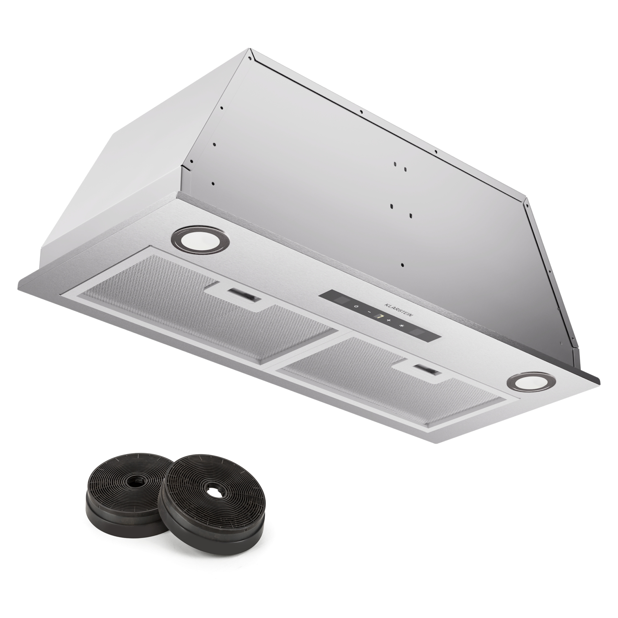 Klarstein - Kitchen Cooker Hood, Extractor Fan For Kitchen W/ Led Lights, Grease Filters, 439m³/h Airflow Cooker Hoods, Timer & Touch Controls, Built