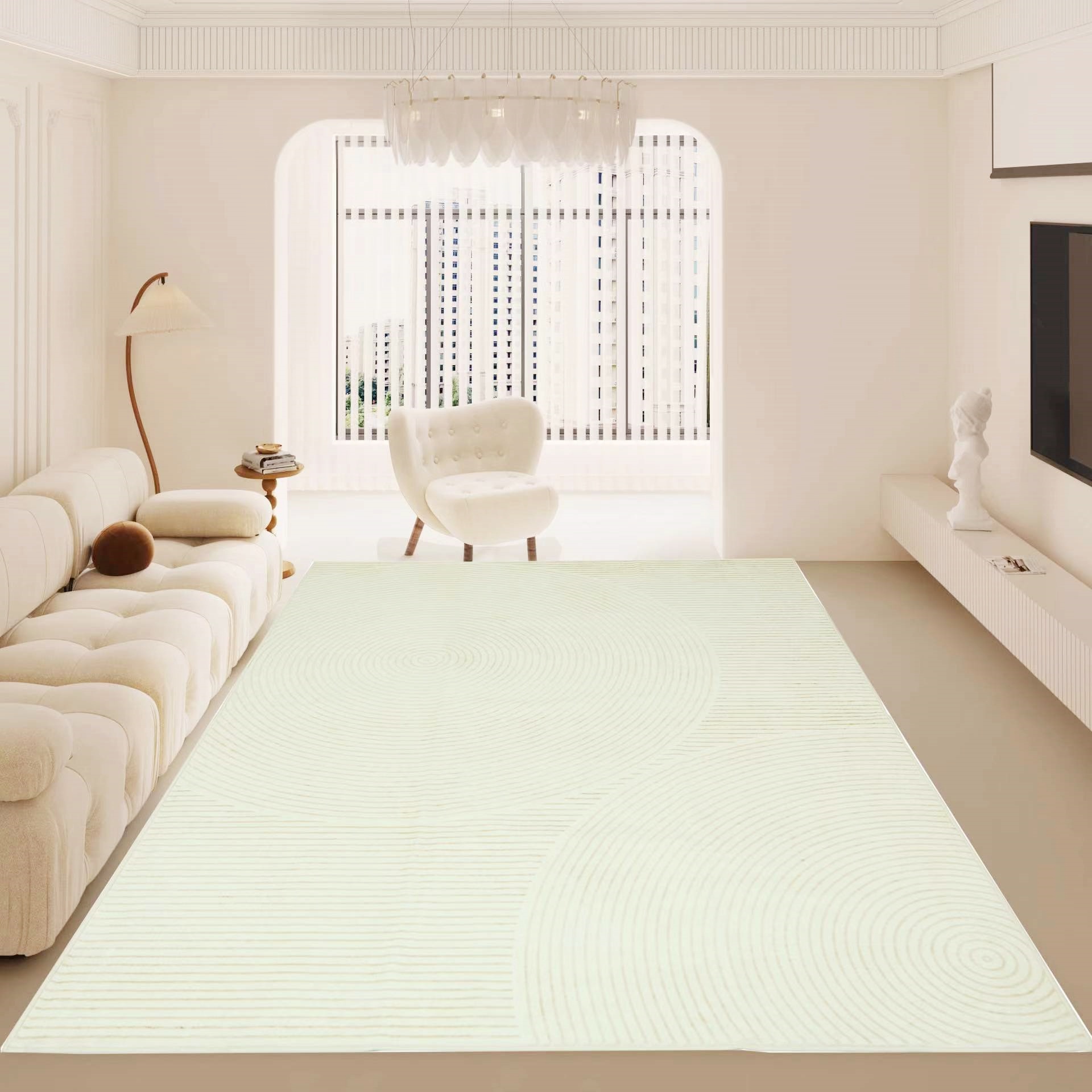 Vicmhuang - Tapis De Salon Motifs Géométriques À Poils Courts Haute