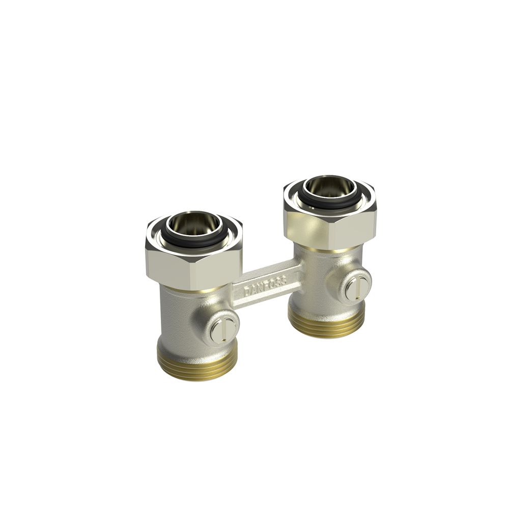 Danfoss Grau Universalverschraubung Rlv-Kb Für Ventil-Heizörper, Heizkörper G 3/4", Durchgangsausführung
