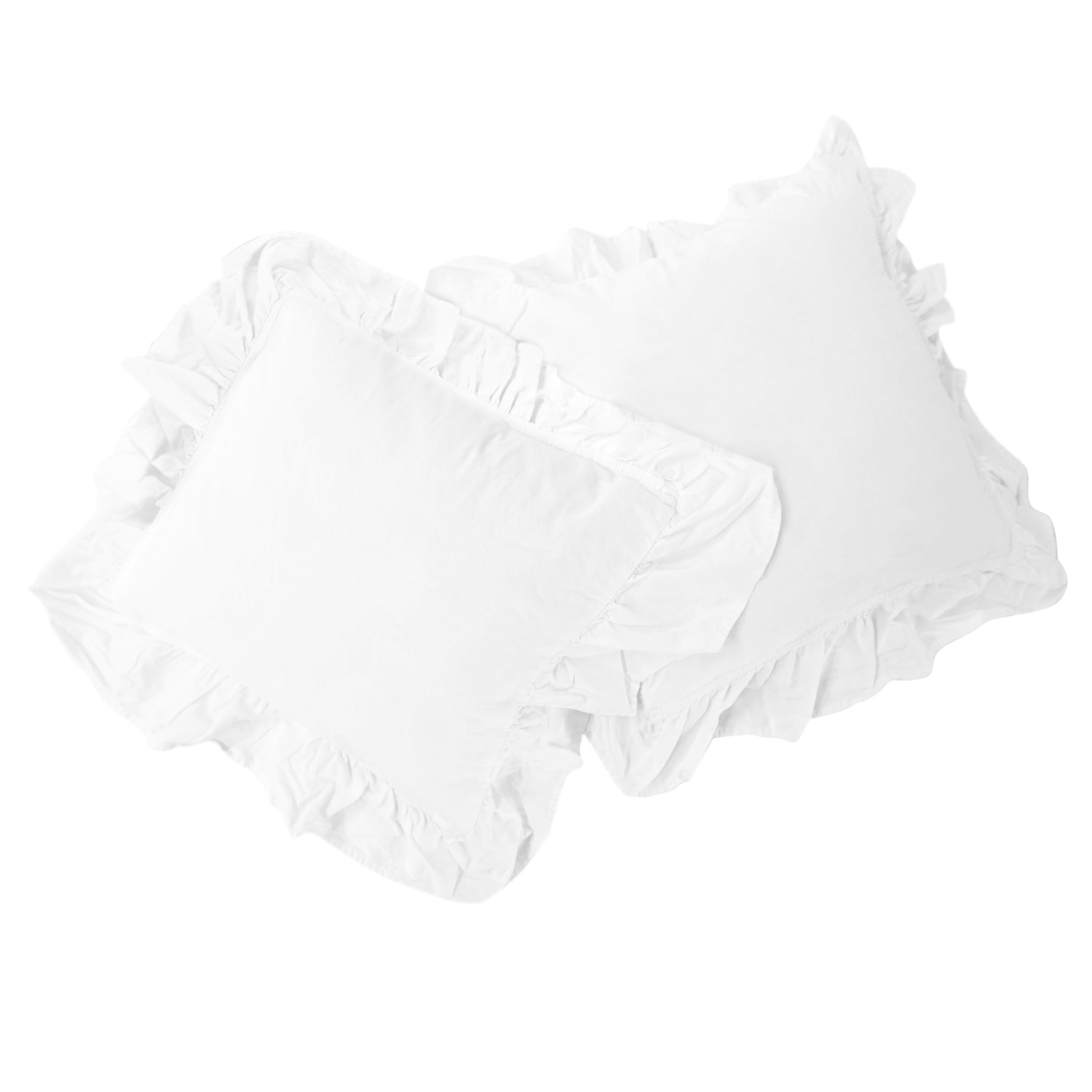 Oem Weiß Kissenbezug-Set (40X40 Cm), 2 Kissenbezüge Mit Rüschen, Optimales