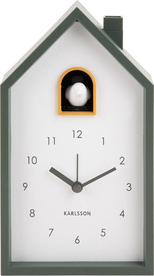 Karlsson Grün - Uhr Mit Kuckuck, 12 X 20 X 6 Cm