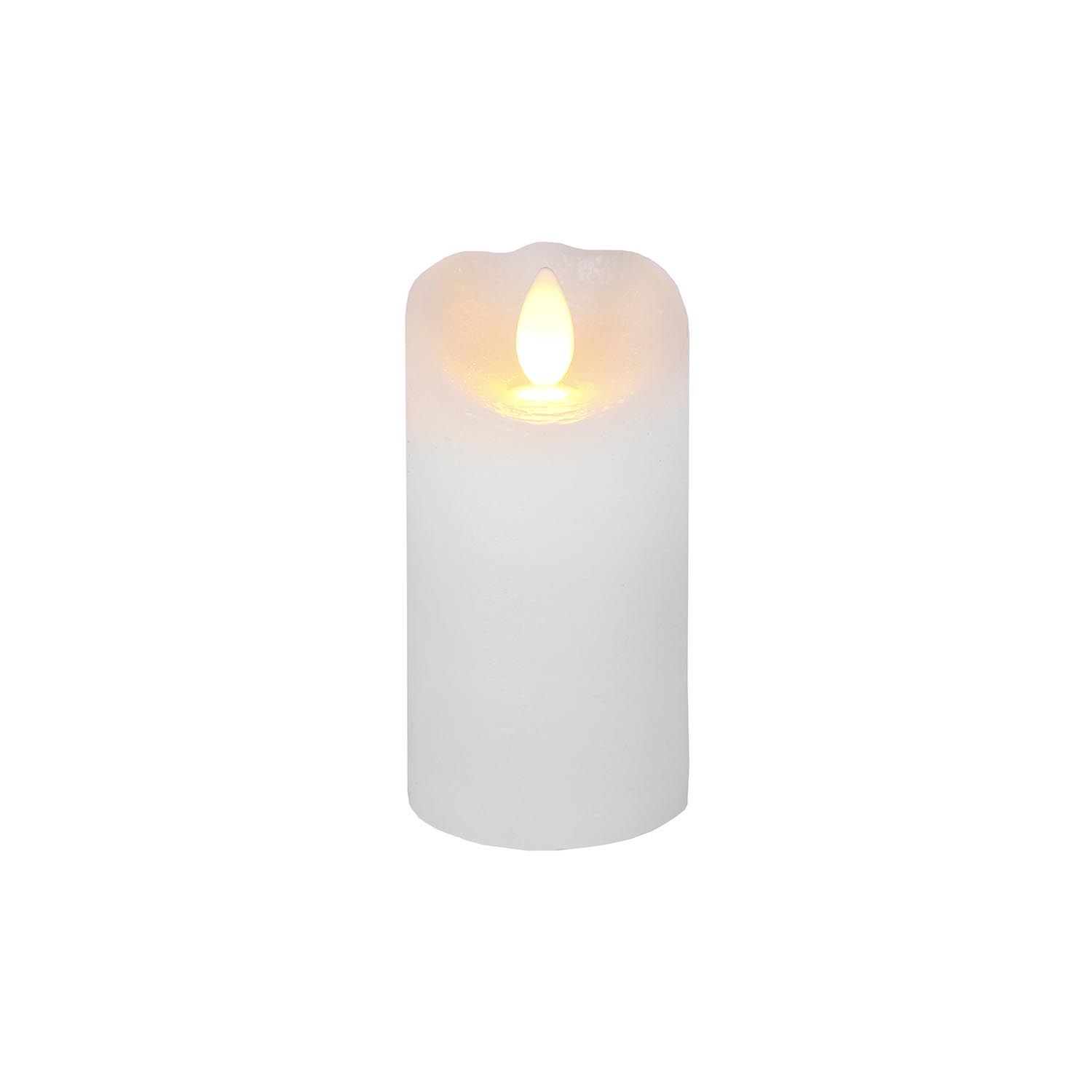 Startrading Weiss Led Kerze Glow - Echtwachs - Gelbe Flackernde Led - Timer - H: 10Cm, D: 5,5Cm - Weiß - Bild 6