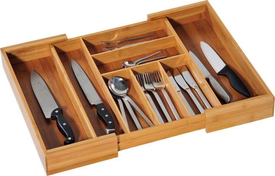 Kesper Besteckkasten Aus Natürlichem Bambus, Erweiterbar 35-58 Cm