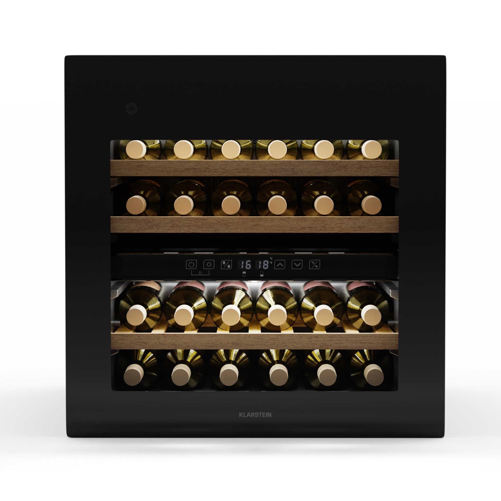 Klarstein Rhone 36 Duo- Frigorifero Per Vini  36 Bottiglie  Controllo A Led  Push-to-open  Silenzioso