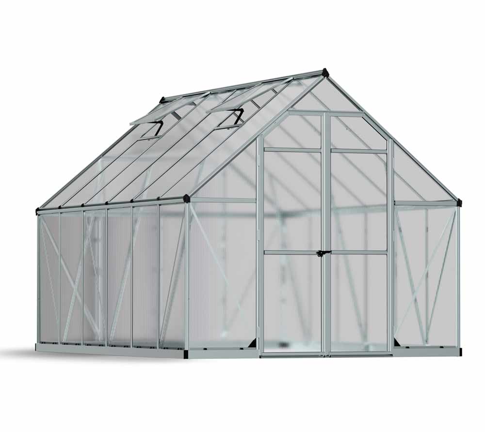 Palram - Canopia Aluminium Gewächshaus Essence 812 Silber 366x243x231 Cm