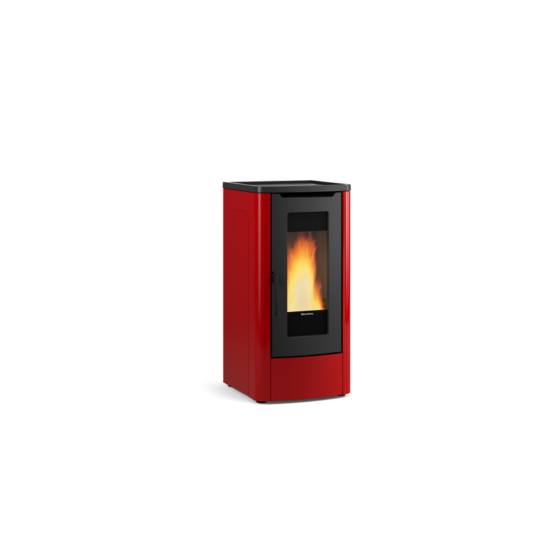Stufa Pellet Canalizzata 10 Kw Dahiana Plus 5.0 Bordeaux