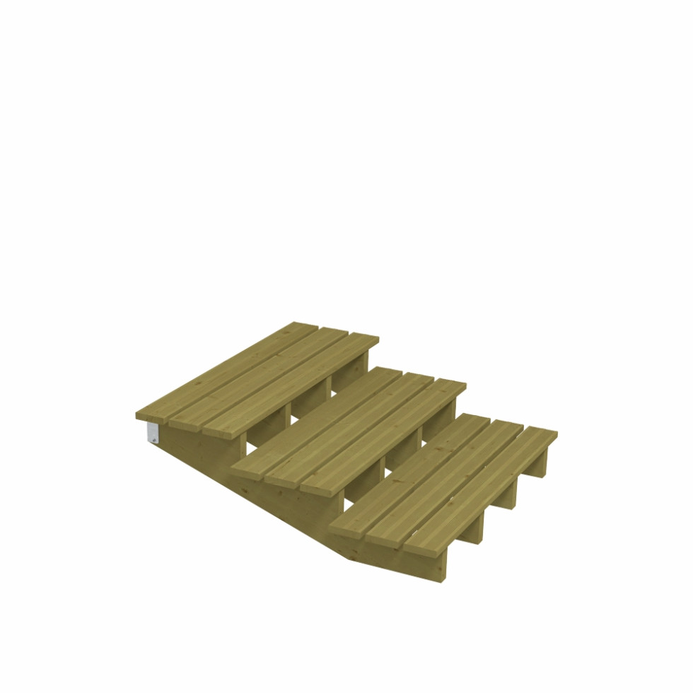Plus Außentreppe Kiefer 3 Stufen 120 Cm Breit Schritttiefe 39 Cm Außentreppe