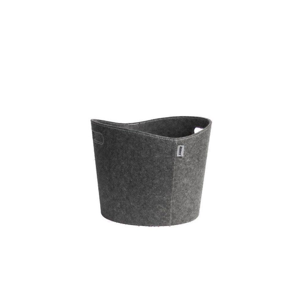 Holzkorb 'Proline' Filz grau Ø 39 x 31 cm