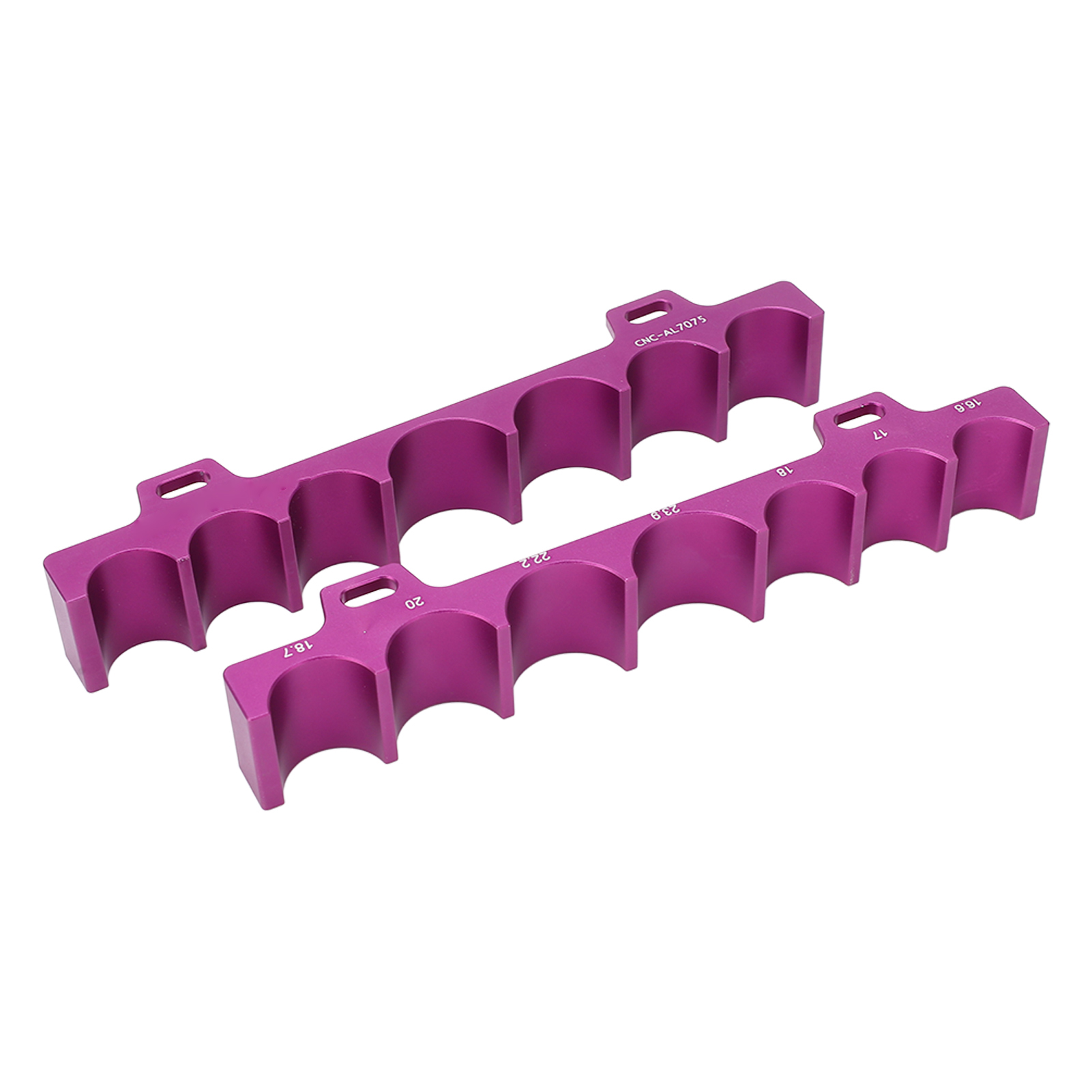 Mâchoires souples pour étau, alliage d'aluminium anodisé, trous 16,6 à 23,9 mm, 1 paire