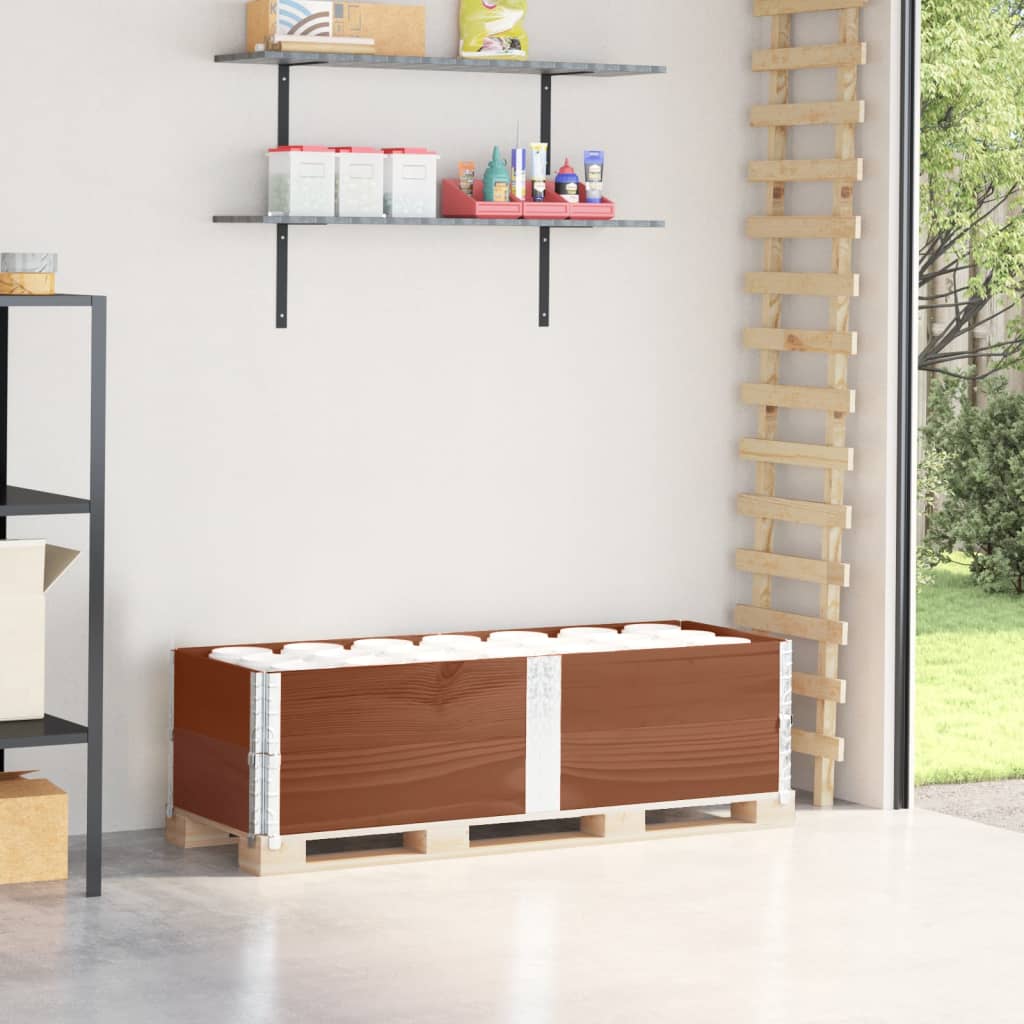 Collier de palette empilable en bois de pin massif, pliable, 150x50 cm, lot de 2