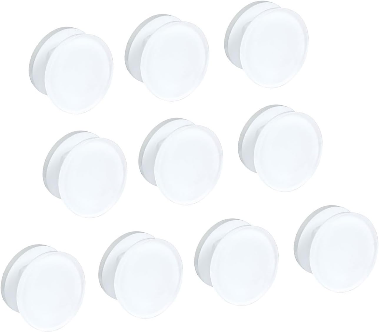Clips de fixation murale adhésifs en acrylique transparent, fil acier inoxydable, lot de 10