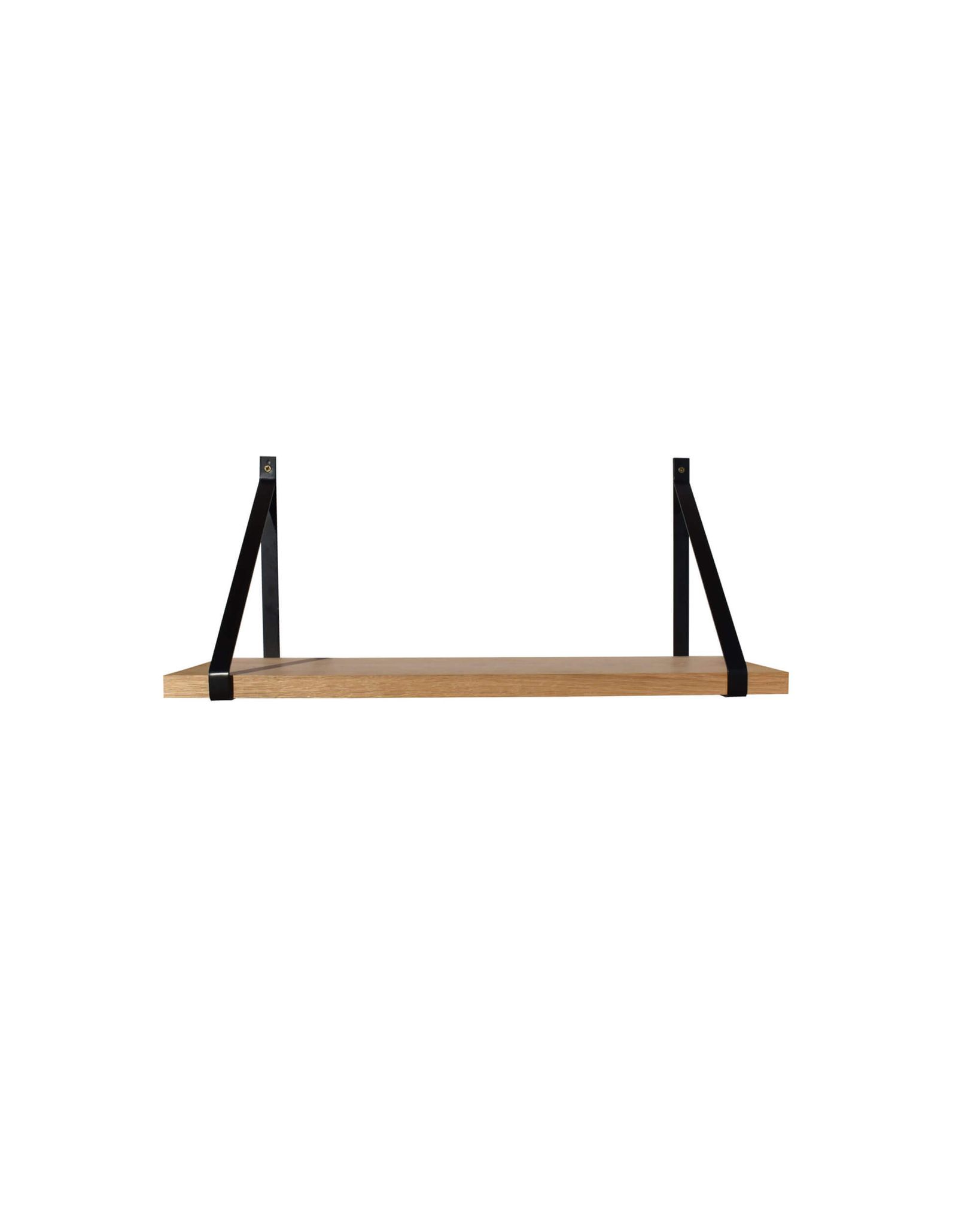 Quincadeco – Étagère Murale Chêne Massif 60 X 10 Cm – Supports Métal Noir – Charge Max 15 Kg – Fabrication Française