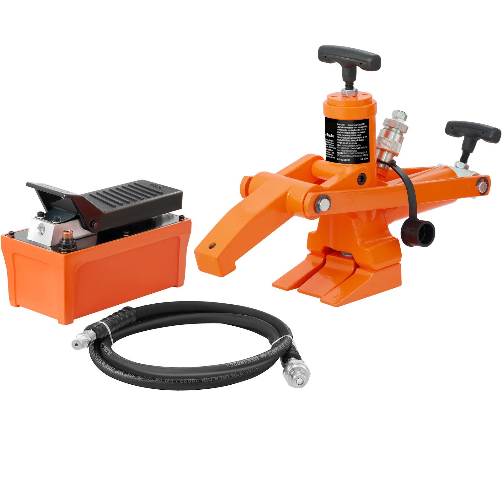 Décolleuse de pneu hydraulique avec pompe à pied, 10 000 PSI, pour tracteur, camion et bus