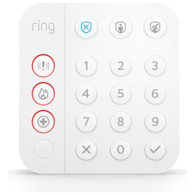 Ring Weiß Alarm Keypad (2Nd Gen) 4Ak1sz-0Eu0 Funk-Alarmanlagen-Erweiterung Keypad
