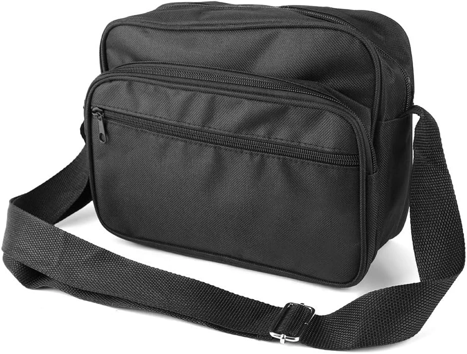 Sac à outils multifonctionnel en polyester 600D, bandoulière réglable, noir