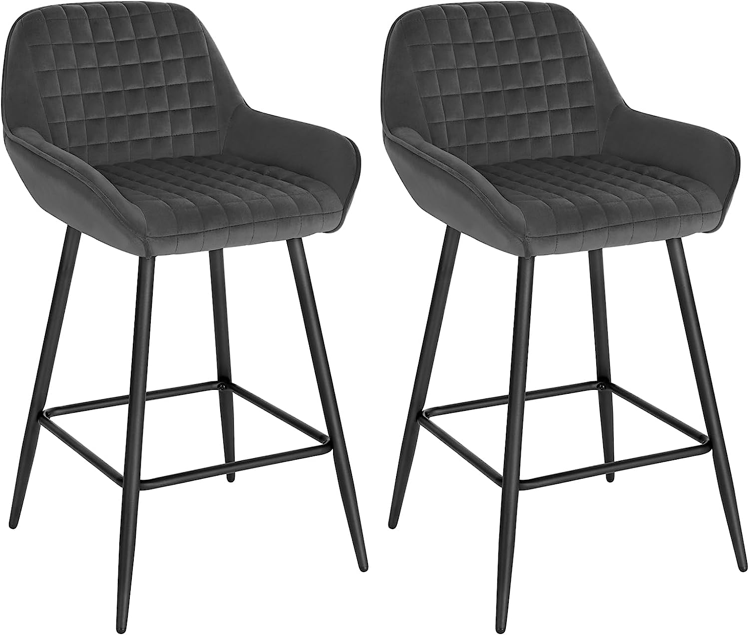 Woltu - Lot De 2 Tabourets De Bar Chaise De Bar Avec Accoudoirs