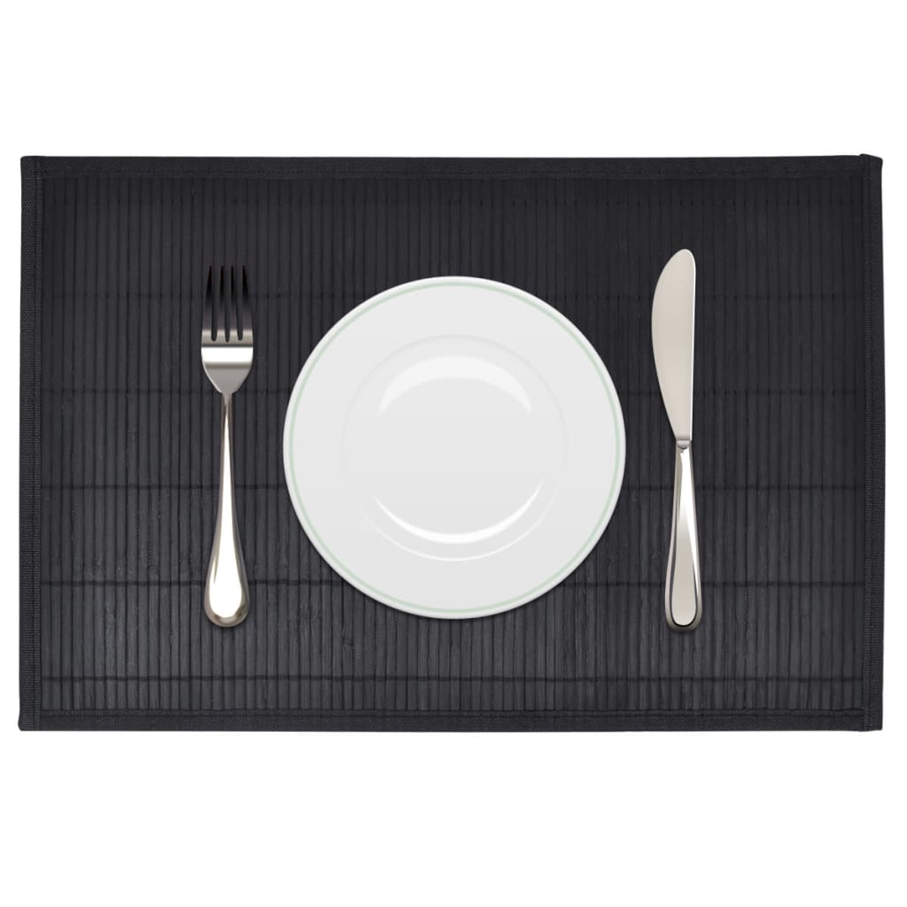Vidaxl Schwarz Tischset, Mettenborn (6 Stk., 45 X 30 Cm) - Bild 2