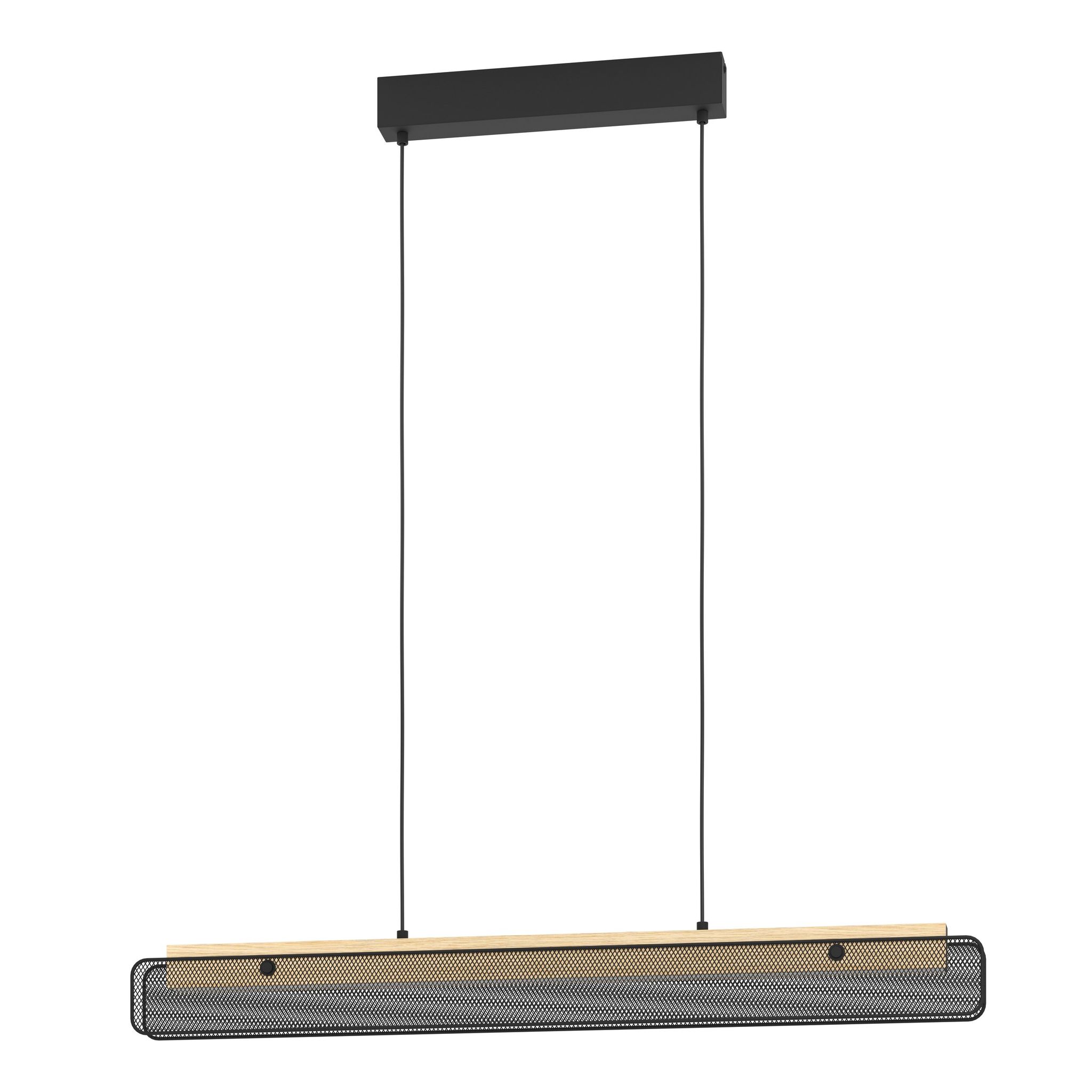 Eglo - Connect.z Smart-home Led Pendelleuchte Kokomo-z, Hängelampe Aus Holz Und Metall In Schwarz, Zigbee, App Und Sprachsteuerung Alexa, Fscm70hb, Warmweiß-kaltweiß, Rgb, Dimmbar