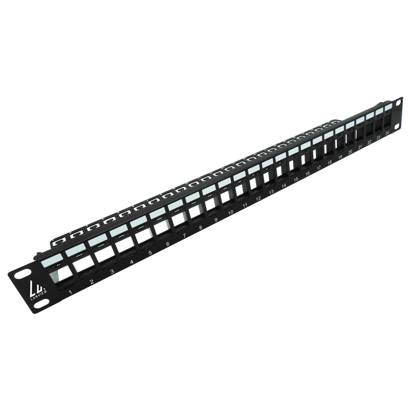 Lanview Patchpanel Mit 24 Utp-Ports (Cat5e + Cat6), 1 He, Für 19"-Rack, Lvn127596