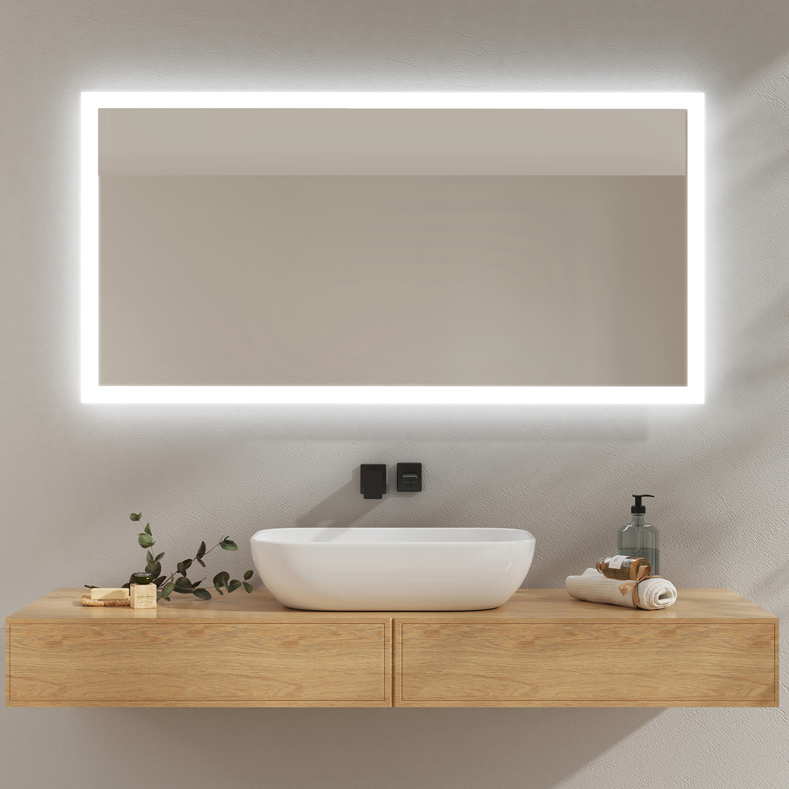 Emke - Miroir Lumineux Salle De Bain 120x60cm