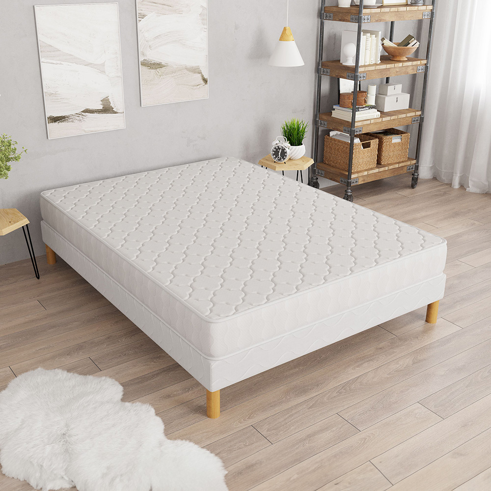 Elite Mattress - Ensemble 160x200 Confort+ Sommier + Matelas Hauteur
