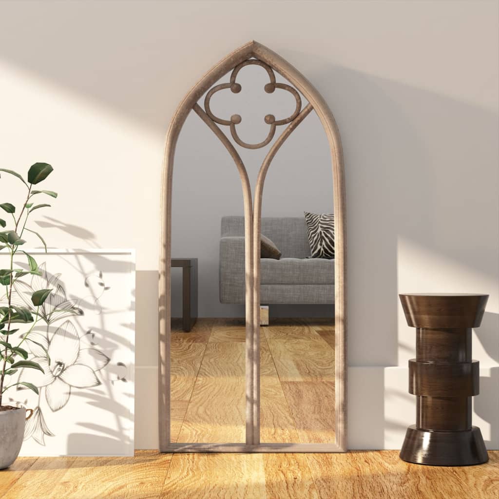 Vidaxl – Miroir Sur Pied 100x45 Cm En Fer – Effet Rouille Antique