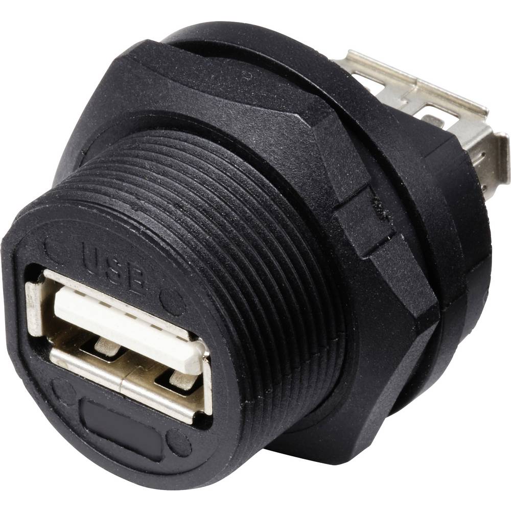 TRU COMPONENTS USB 2.0-Buchse auf Buchse IP67 (Gewinde) TC-E13T-FU2-PRF TC-13543548 Inhalt: 1St.