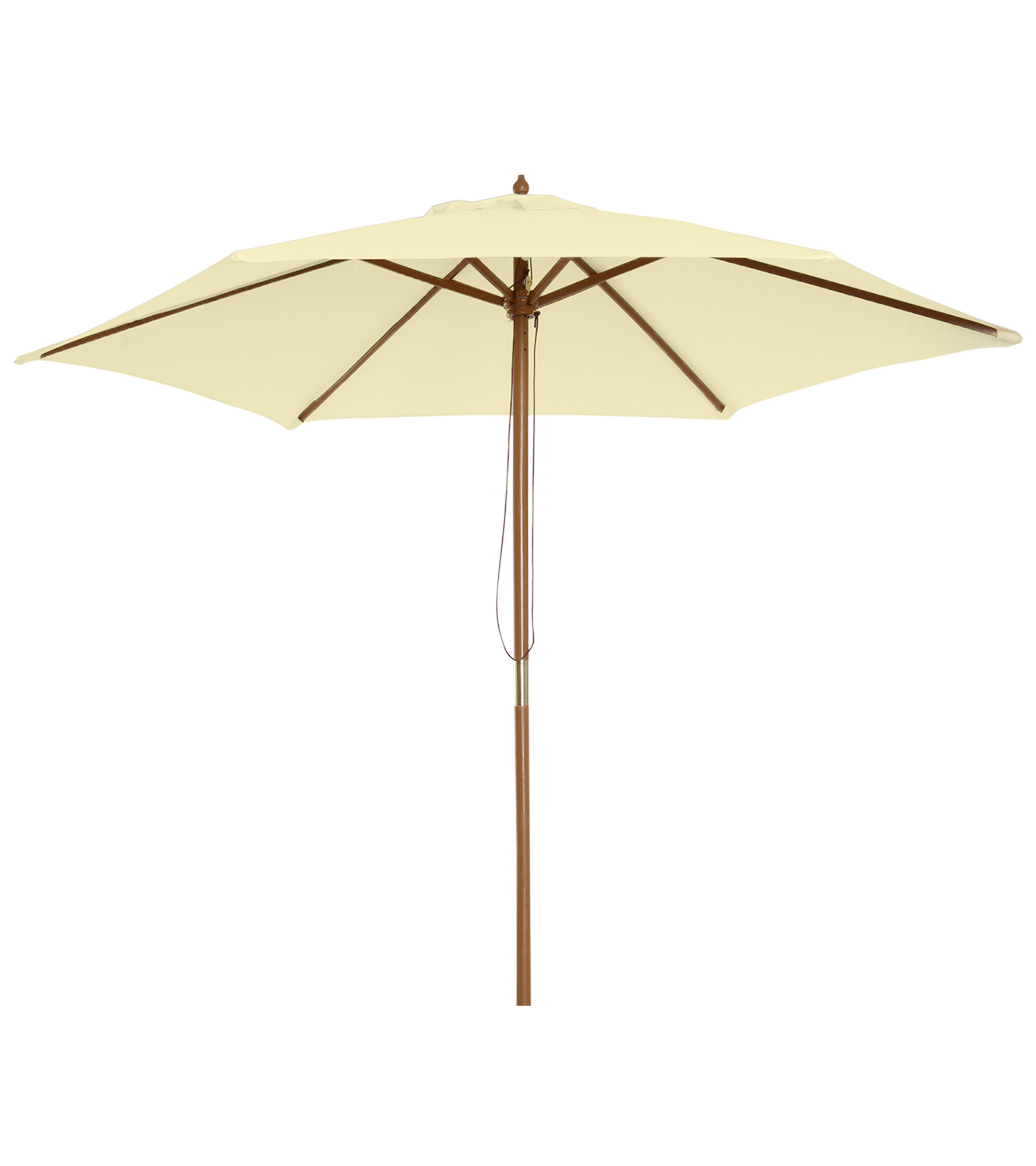 Parasol En Bois Ø250x230cm Pour Usage Extérieur