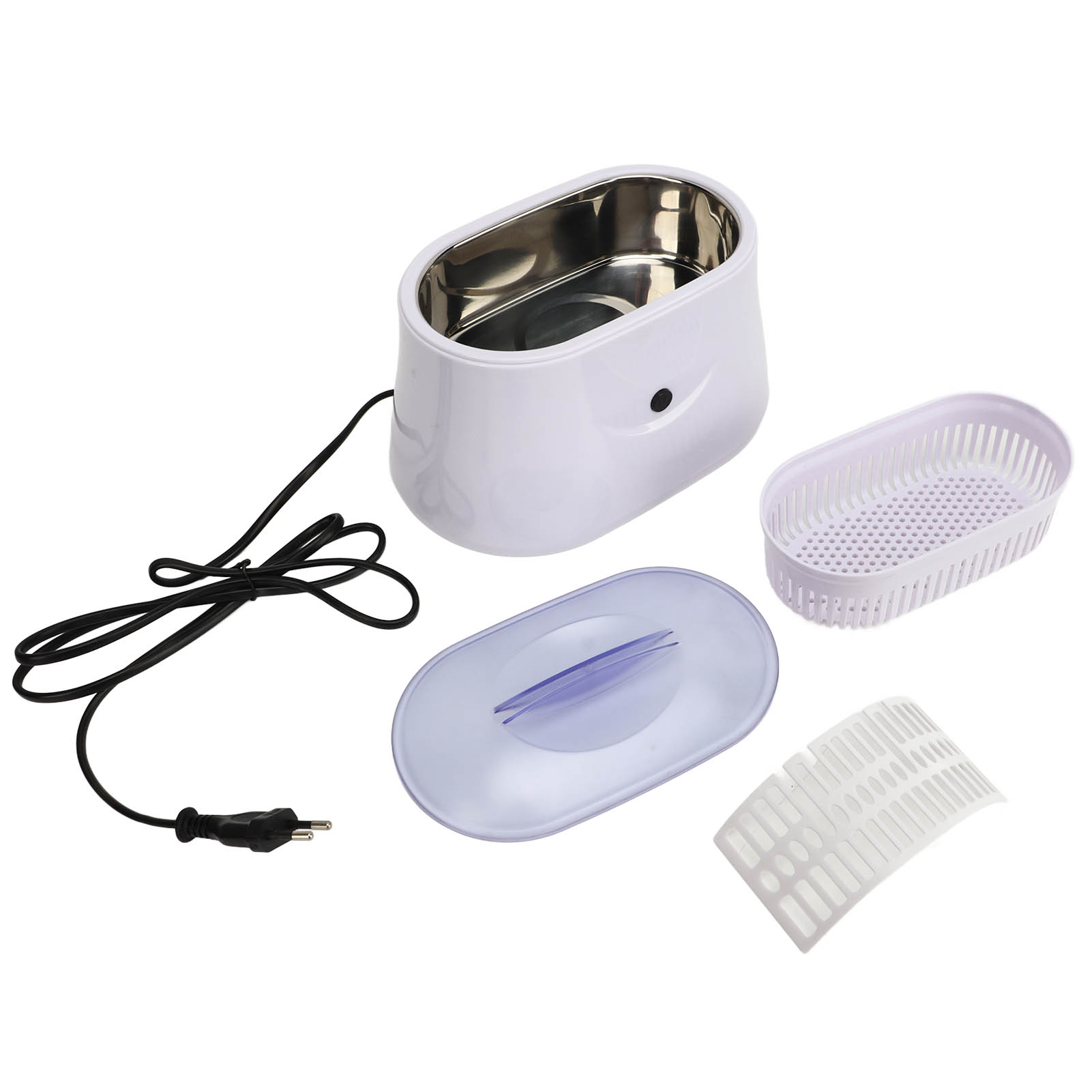 Nettoyeur à ultrasons 650 ml en acier inoxydable 304, 40 kHz, 35 W, panier et couvercle inclus