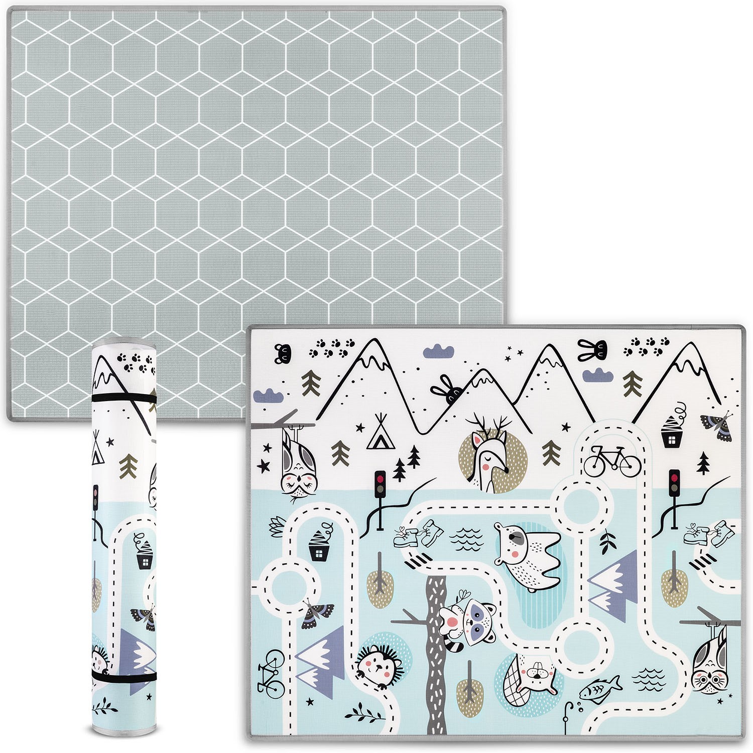 Tapis De Sol Éducatif En Mousse 180 X 150 X 1,5 Cm Nukido Nk-342