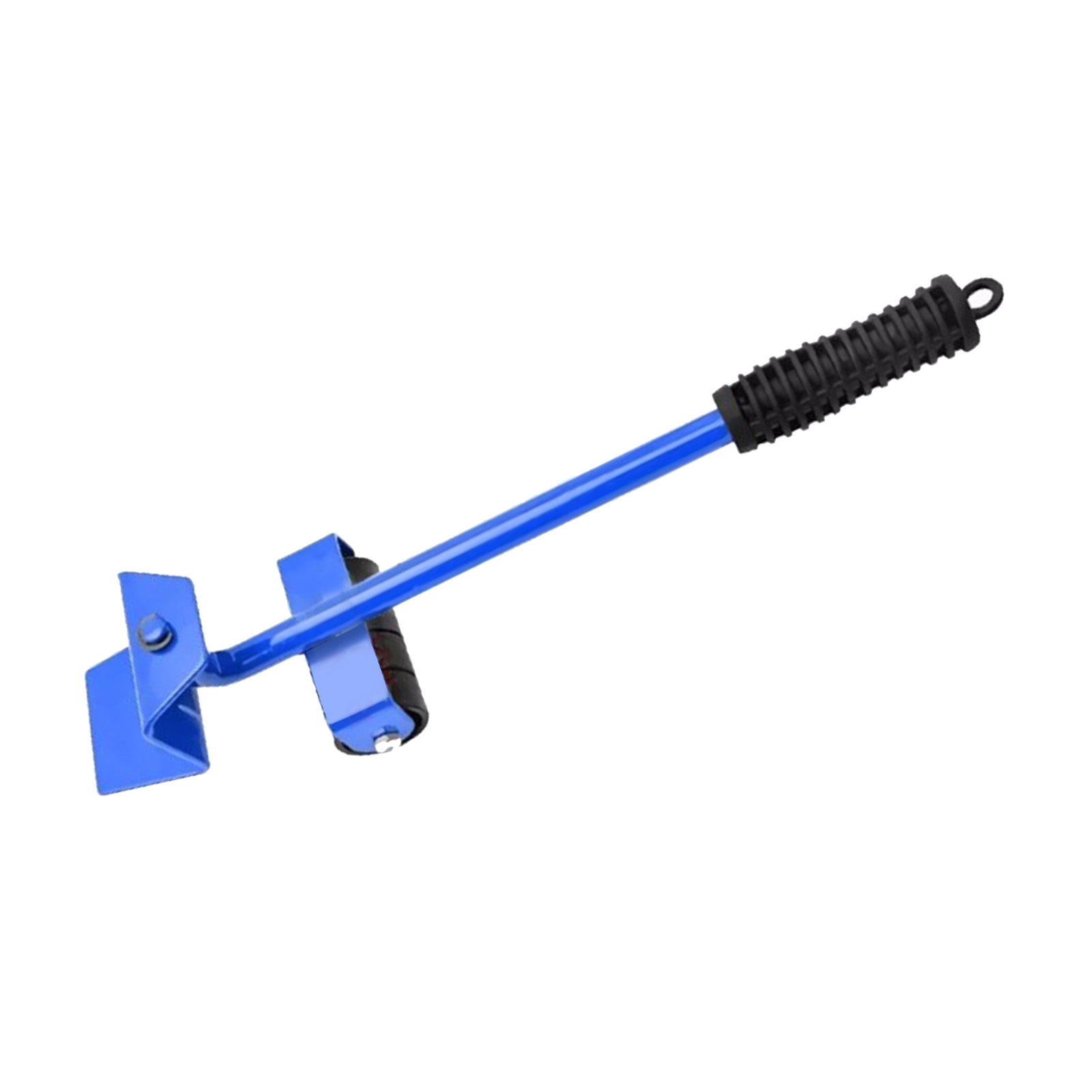 Chariot de levage pour meubles lourds, 4 roulettes et levier, acier au carbone et ABS, bleu