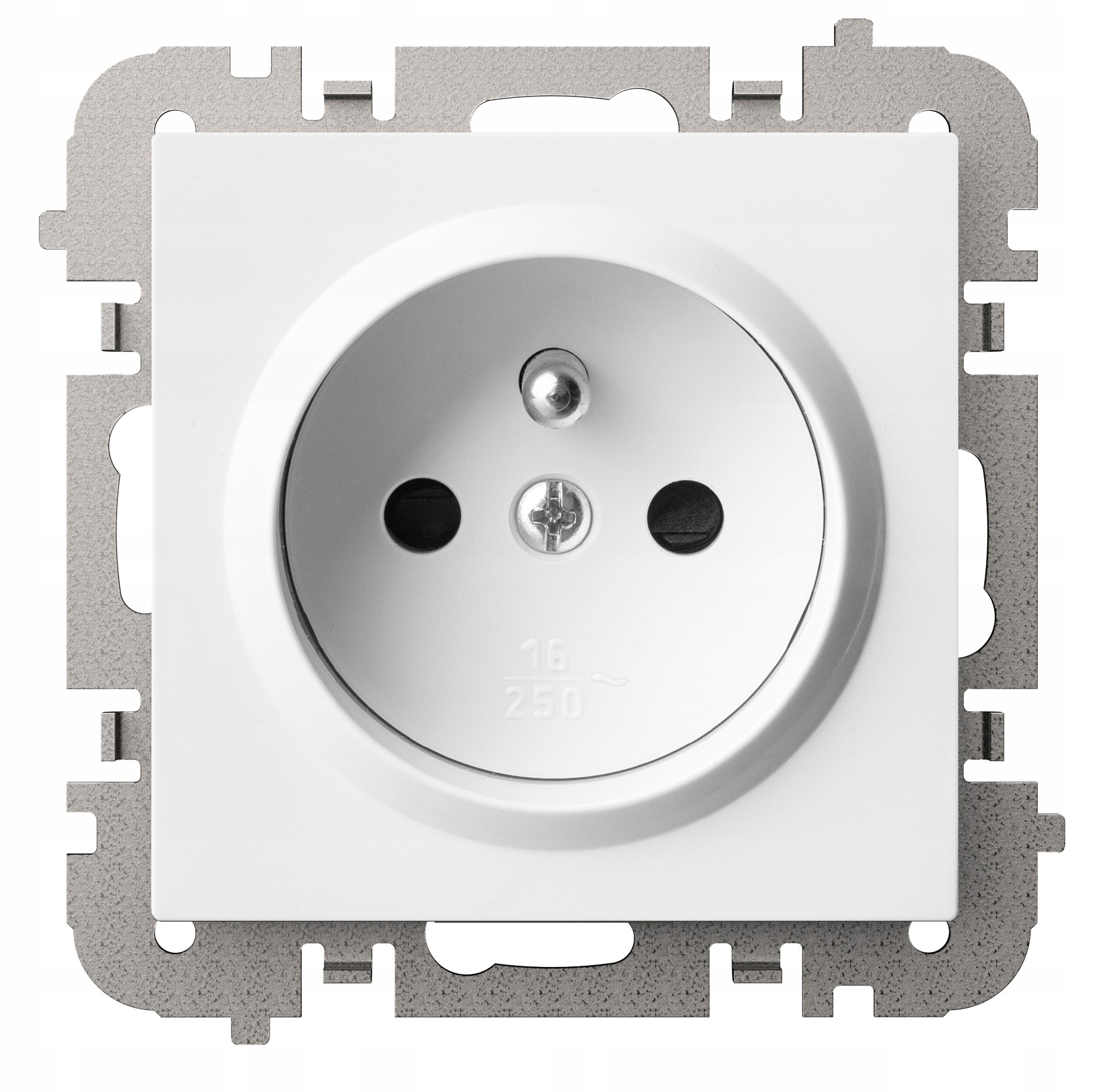 Oem Santra 2P+Z Steckdose Ohne Rahmen, Unterputz, Weiß 4133-10