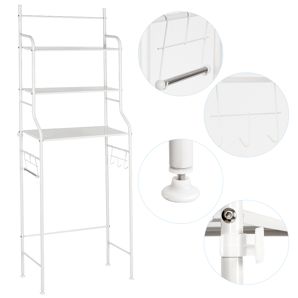 Sifree - Colonne De Toilette,meuble Wc Etagere De Stockage Pr Toilette