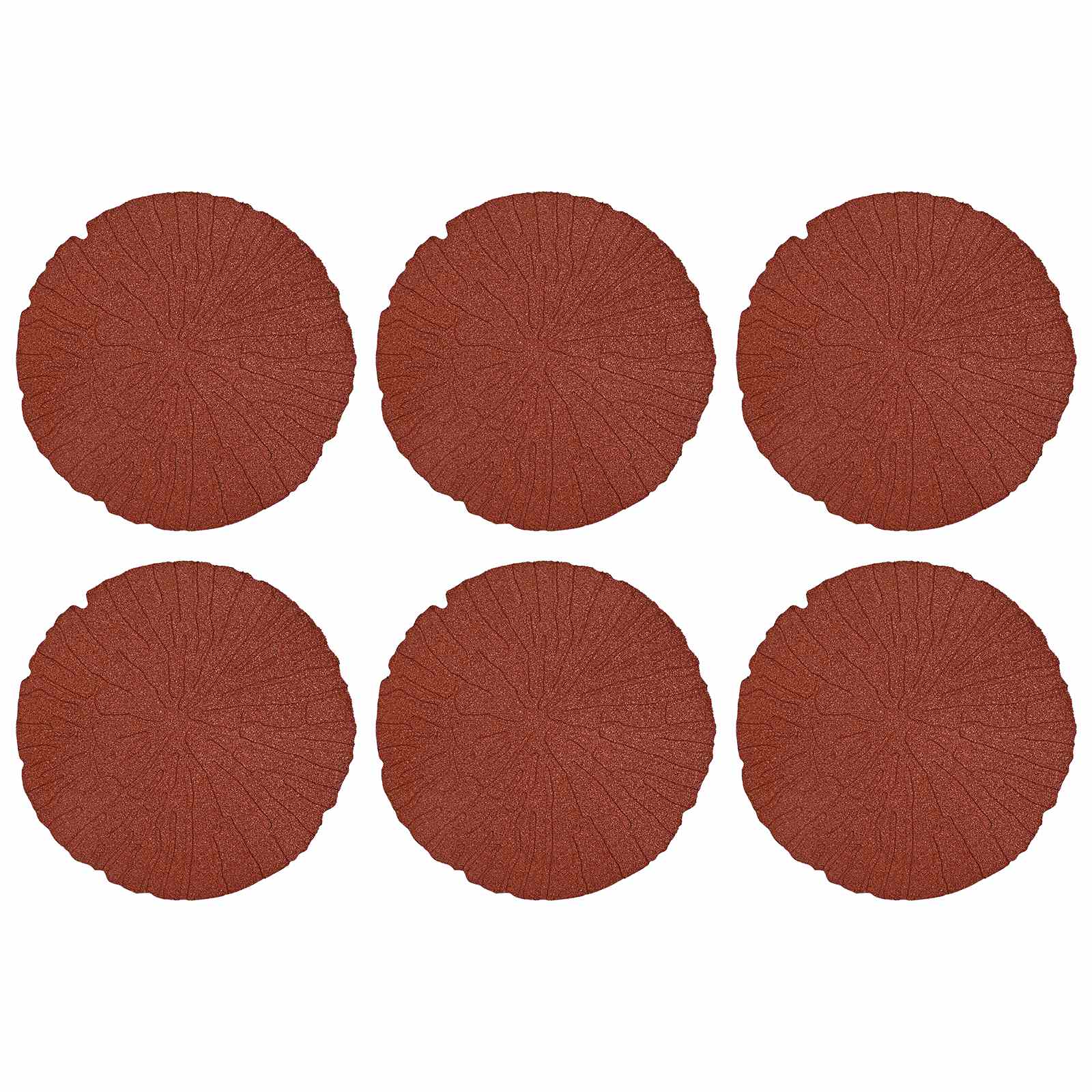 Vidaxl Stepping Stone 6 Pcs Red Ø 45 X 1.8 Cm Rubber 8721364687363