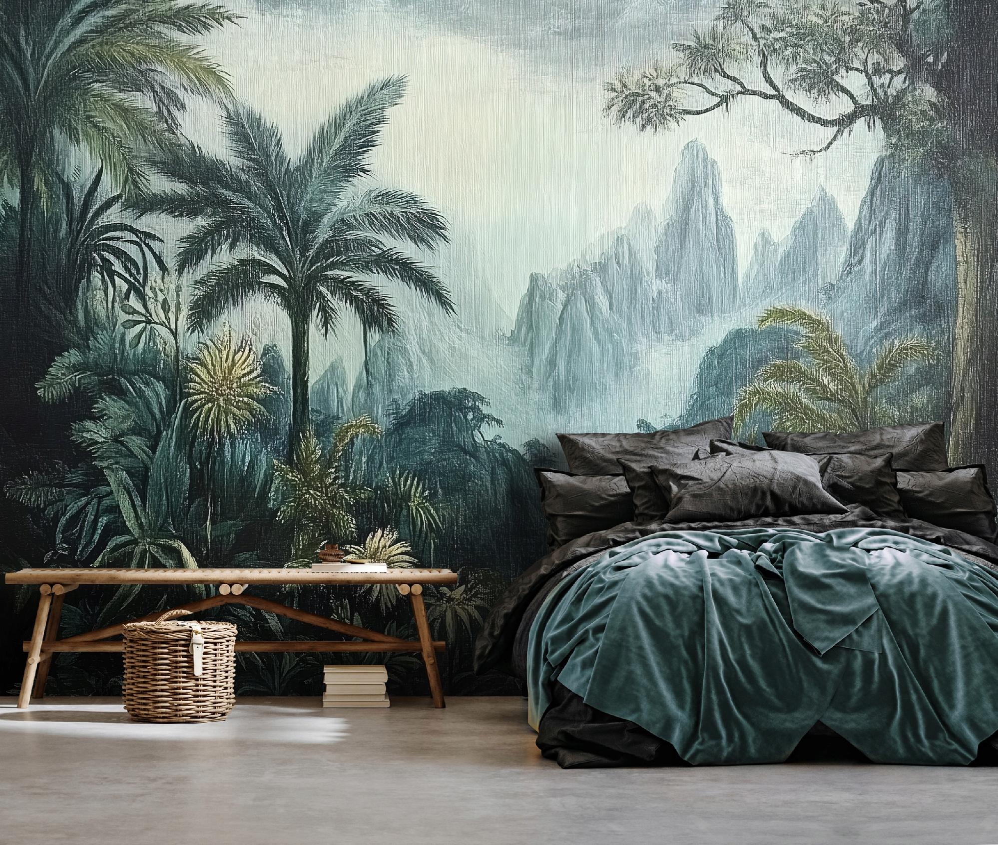 Wallarena Vlies Fototapete Landchaft 350x250 Cm, Tapeten, Für Wohn Und Schlafzimmer, Vliestapete Wandtapete Tapete 3d Effekt- Inkl. Kleister - Dschungel See