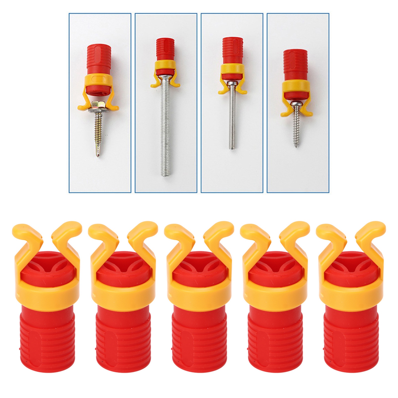 Porte-vis en plastique ABS, fixation à rivets universelle, 4 x 1,5 cm, lot de 10