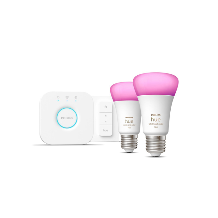 Philips Hue , Leuchtmittel, White & Color Ambiance Bt Starterset (E27, 806 Lm, 2X) - Image 4