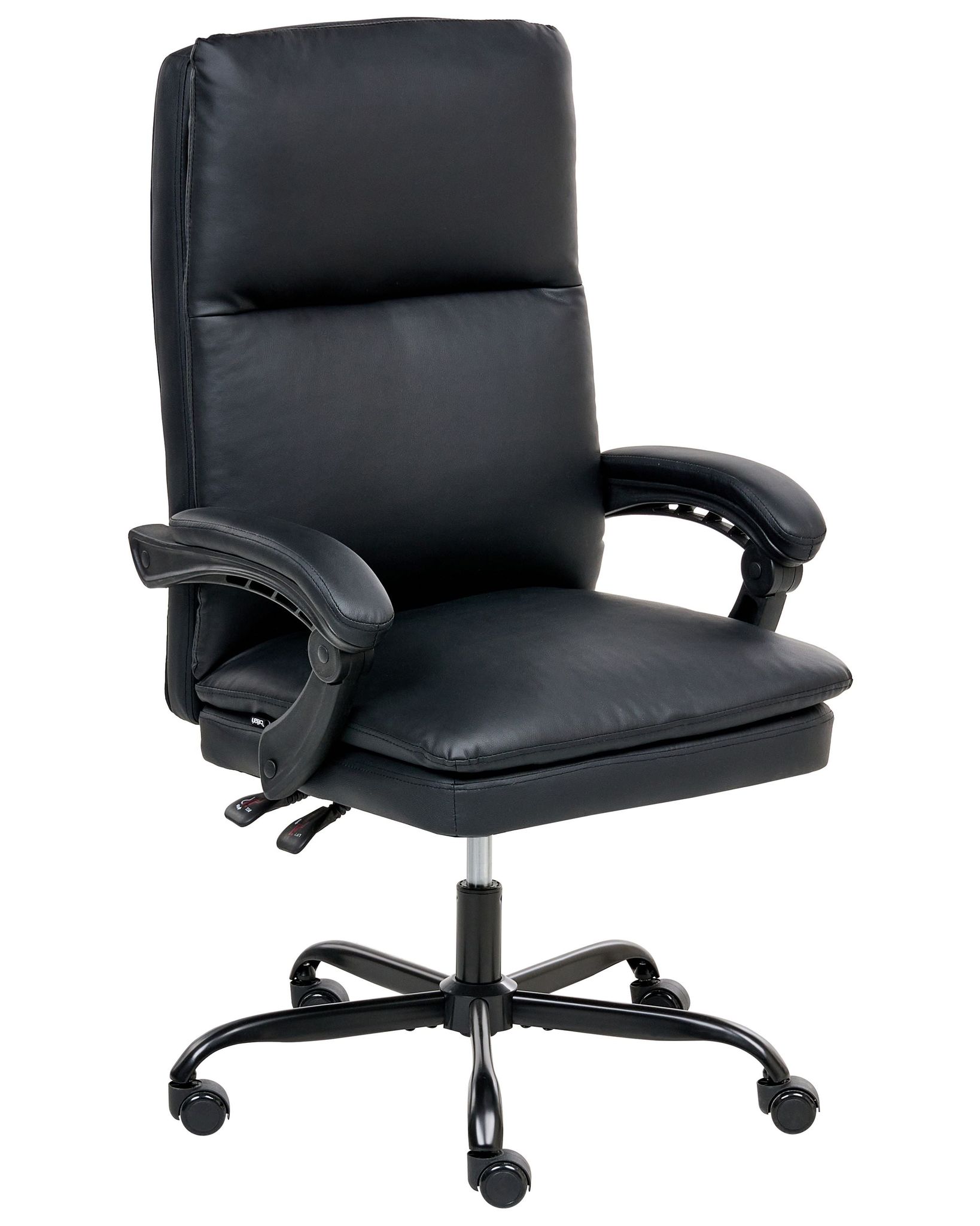 Beliani - Office Executive Chair Seat Adjustment Tilt Thick Padding Faux Leather Black Serene