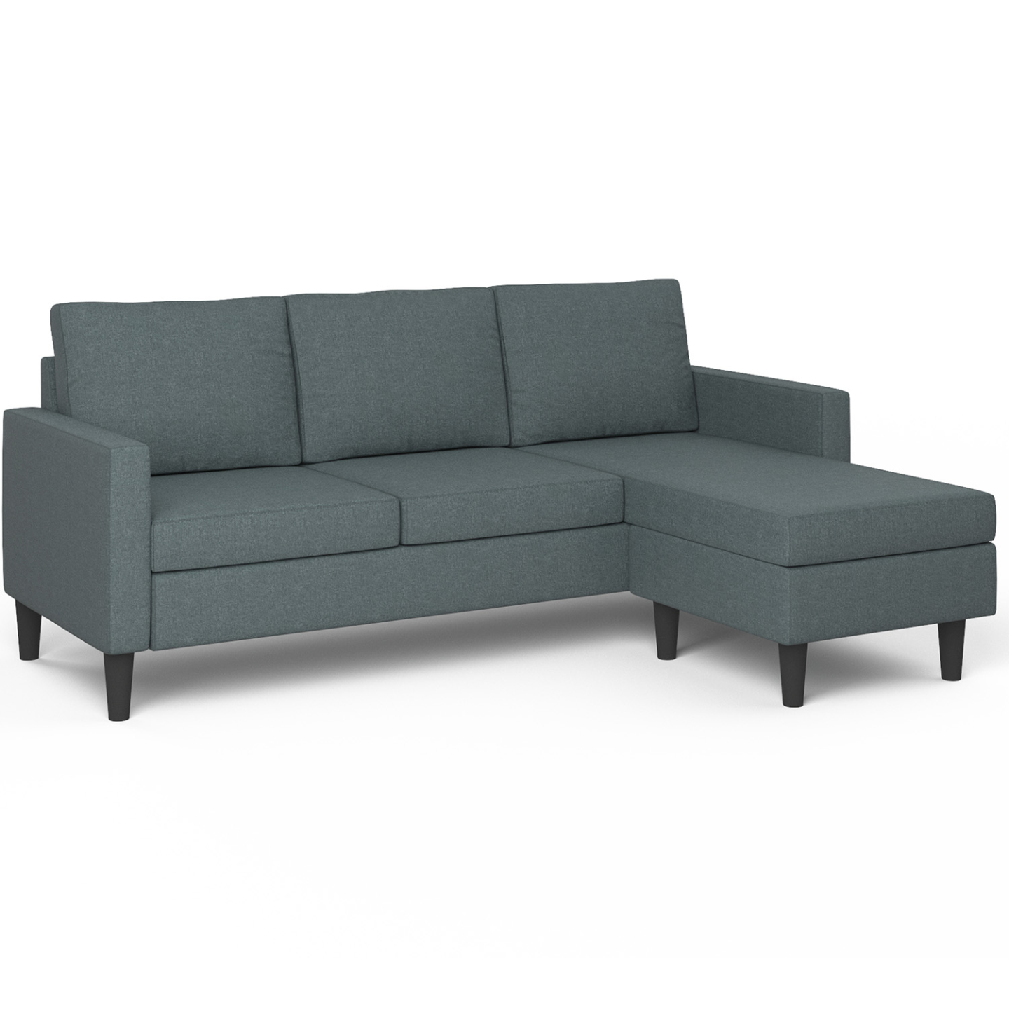 Idmarket – Canapé D'Angle Réversible 3 Places 200 Cm – Tissu 100%