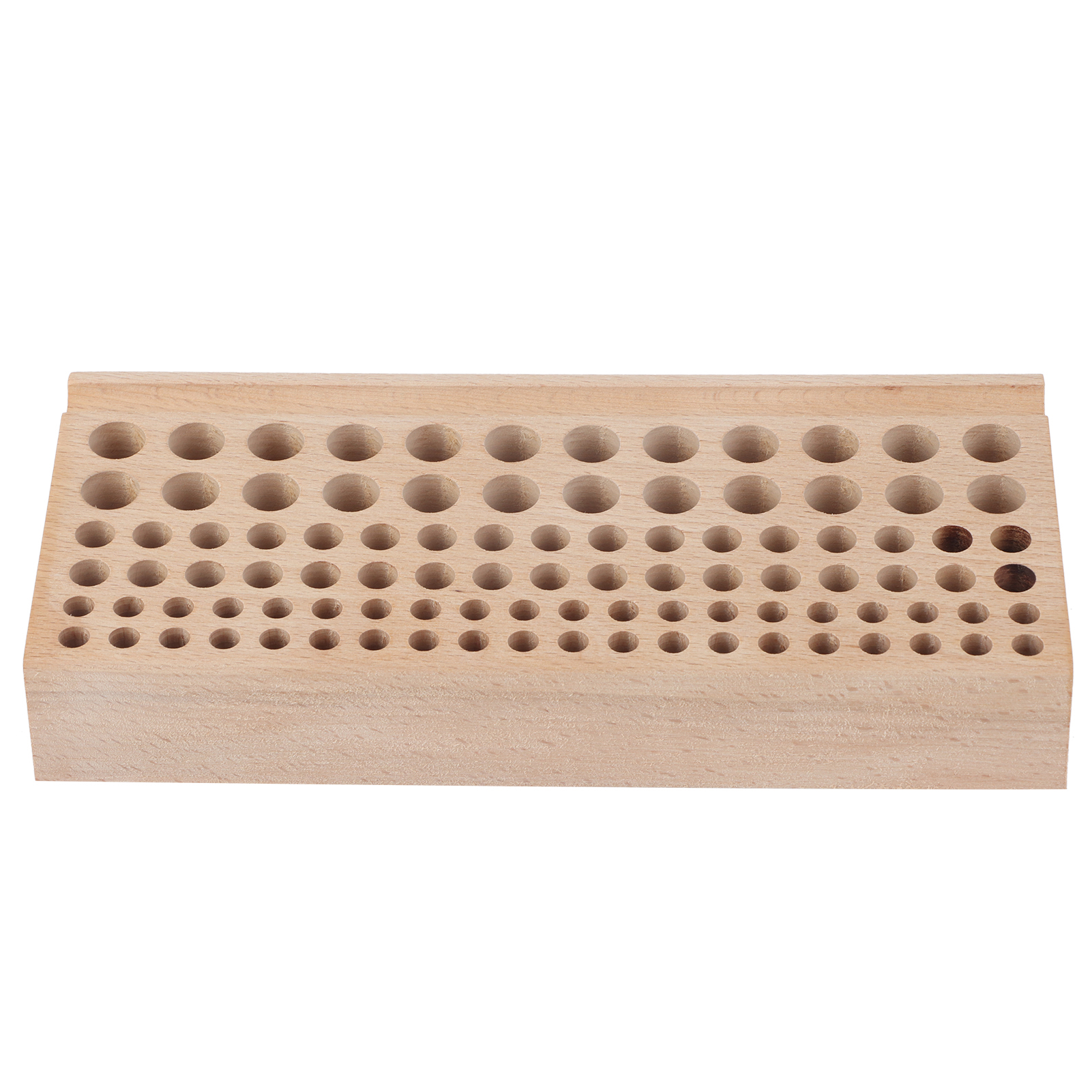 Support en bois 98 trous pour outils de maroquinerie, porte-poinçons organiseur