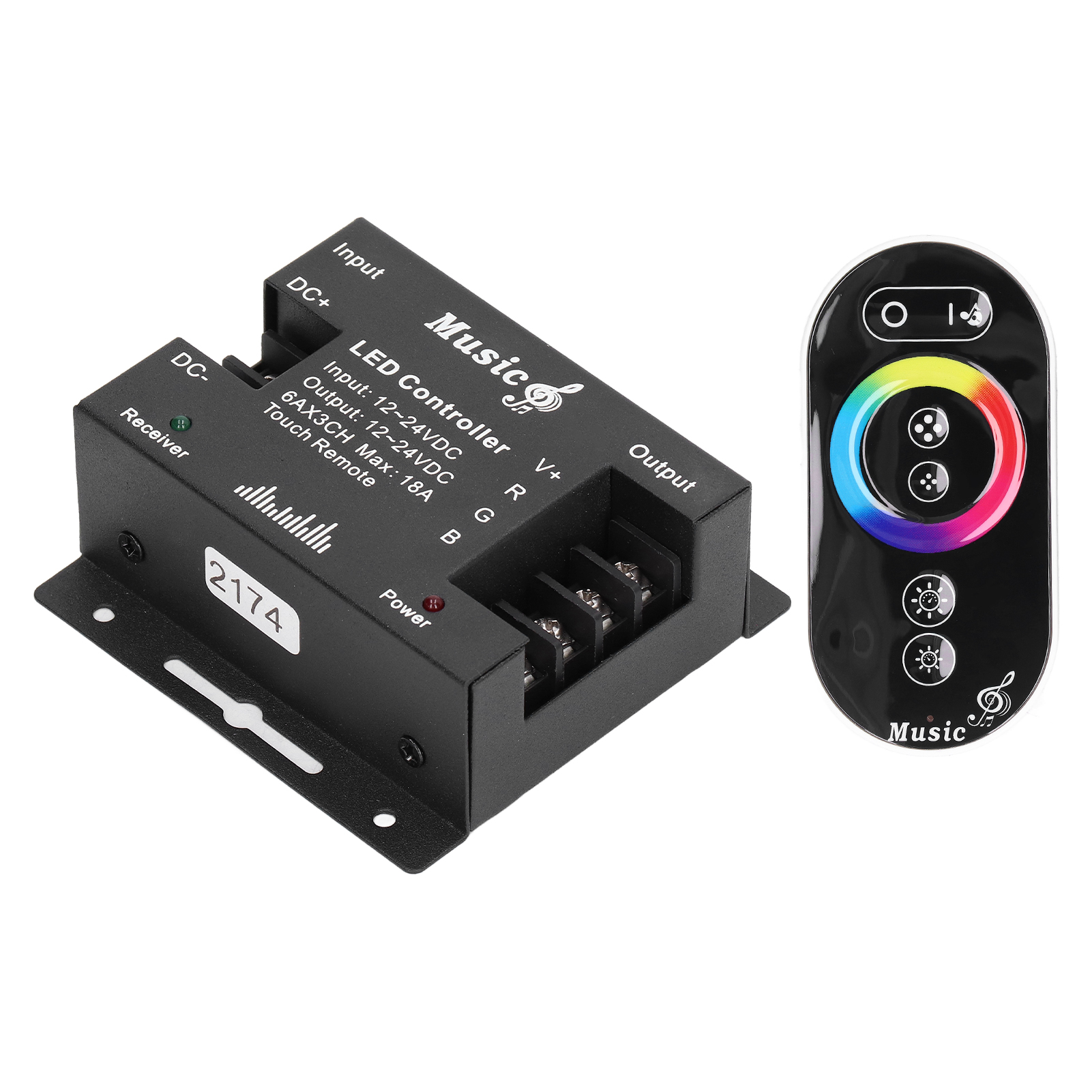 Controller Per Luci Rgb, Controller Led A Sfioramento Capacitivo Rf Ad Alta Sensibilità Per Uso Domestico E Bar