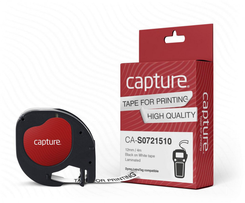 Capture W128226193 S0721510_91200 12mm x 4m Black on White  Paper Tape ~E~ - Image 3